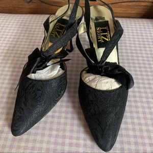 Liz Claiborne “Night” Slingback Heel with Bow